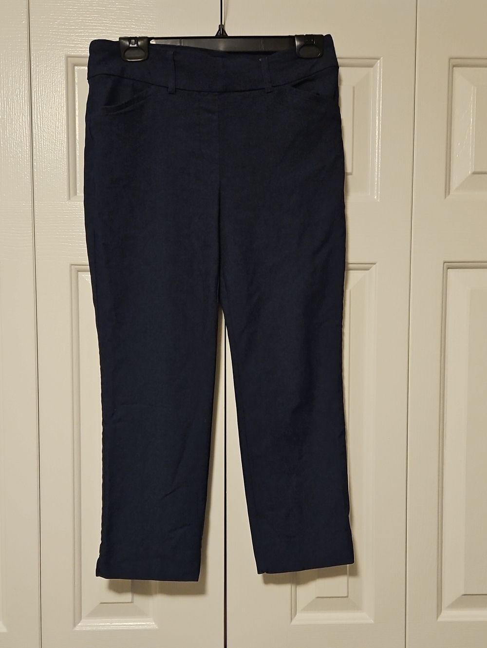 Tailored Navy Cropped Women's Dress Pants